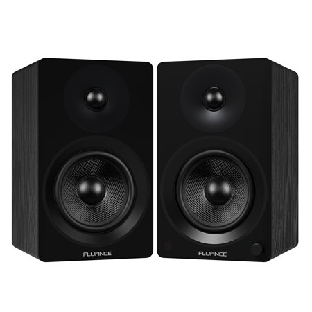 Fluance Ai60 High Performance Powered Two-Way 6.5” 2.0 Bookshelf Speakers with 100W Class