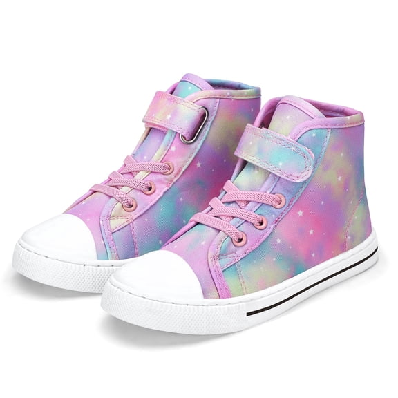 Kushyshoo Colorful Toddler High Top Girls Sneakers Kids Walking Shoes 1M