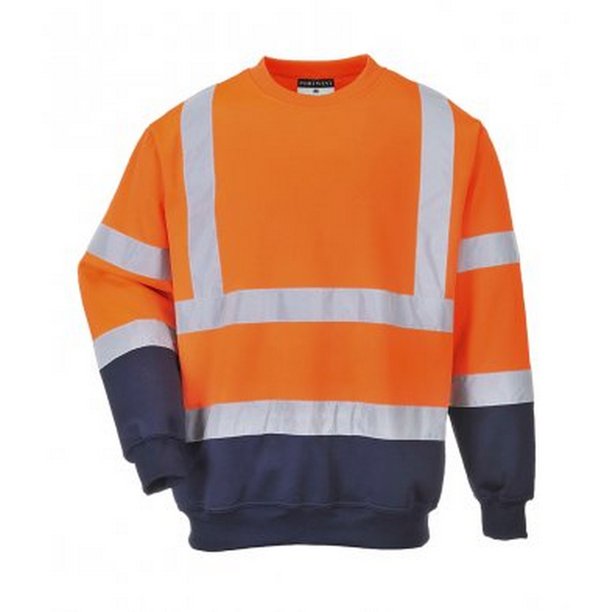 Portwest - Sudadera dos tonos de alta visibilidad para hombre (Naranja/Azul Marino) Portwest UTPC3112_orangenavy