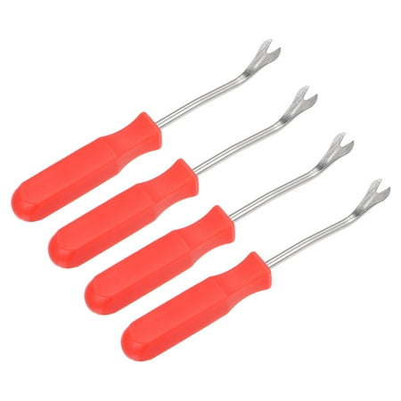 

Uxcell 4 Inch Nickel Plated Fastener Remover Clip Removal Tool with Red Plastic Handle 4Pcs
