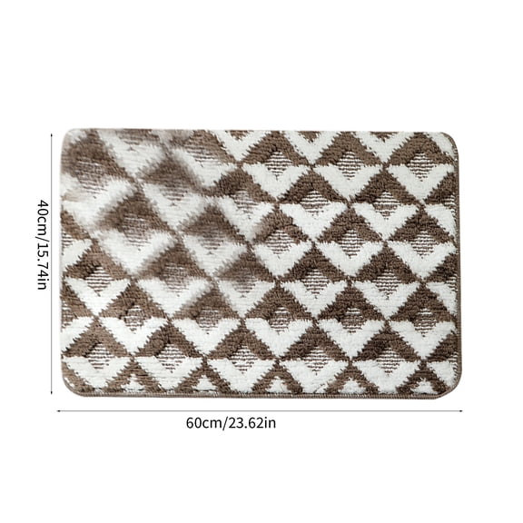 cpengpj Soft Microfiber Striped Bathroom Rugs Water-Absorbing Bath Mat Machine-Woven Floor Carpet for Bathroom Bedroom Entryway Rug Non-Slip Doorstep Foot Mat