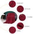 thumbnail image 5 of Throw Blanket for Couch, Knit Woven Blanket, Lightweight Decorative Blanket with Tassels, Burgundy Throw (50" *60"), 5 of 8