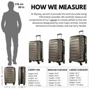 Skyway Luggage Camano Hardshell 20 Expandable Carry on Hardside Luggage with Spinner Wheels, Bronze