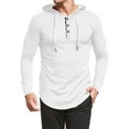 thumbnail image 1 of Chemise à Manches Longues pour Hommes Mode Décontractée Pull à Capuche Manches Longues Sport Fitness Chemise de Base Haut Pull Chemise en Denim Pull pour Hommes Mode Décontractée, 1 of 10