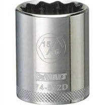 DeWalt DWMT74572OSP SAE Socket, Shallow, 12-Point, 15/16 In., 1/2 In. Drive - Quantity 1
