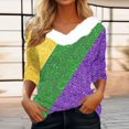 thumbnail image 7 of xixinqiwan Mardi Gras Clothing for Women,Women Mardi Gras Purple Sweatshirt Fat Tuesday Shirts Mardi Gras Carnival Celebration Pullover Top, 7 of 7