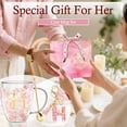 thumbnail image 3 of Gifts for Women Glass Coffee Mug Unique Birthday Gift for Her Espresso Tea Cups Personalised Gifts for Friends Mum Cute Xmas Valentines Mothers Day, 3 of 9