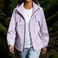 thumbnail image 5 of Warop Womans Windbreaker Jacket, Stand Collar Long Sleeve Waterproof Coat, Hiking Travel Outdoor Workwear for Fall, 5 of 9