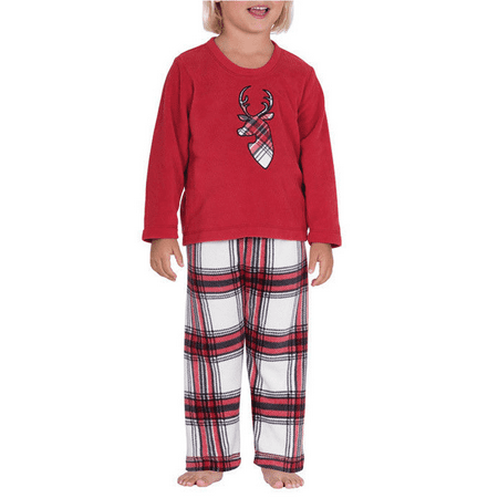 

Pybcvrrd Matching Family Pajamas Sets Christmas PJ s with Deer Long Sleeve Tee and Plaid Pants Loungewear