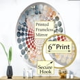 thumbnail image 3 of Designart "Marbled Nature in an Urban Setting" Marble Radial Dot Round Wall Mirror - Oval Printed Decorative Mirror - Multiple Color Options, 3 of 5