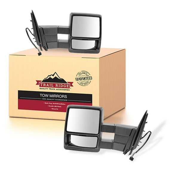 Trail Ridge Tow Mirror Power Heated Puddle Textured Black Pair for Expedition TR00048 Fits select: 2003-2010 FORD EXPEDITION