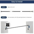 thumbnail image 6 of 2 Pack Adjustable Spring Tension Curtain Rods 32 to 54 Inches, Stainless Steel Matte Black Shower Rod No Drilling for Window, Bathroom, Closet, Room Divider, 7/8" Diameter, 6 of 7