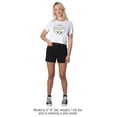 thumbnail image 3 of Sesame Street Oscar The Grouch Mono Women's Crop Top T-Shirt, White, Large, 3 of 5