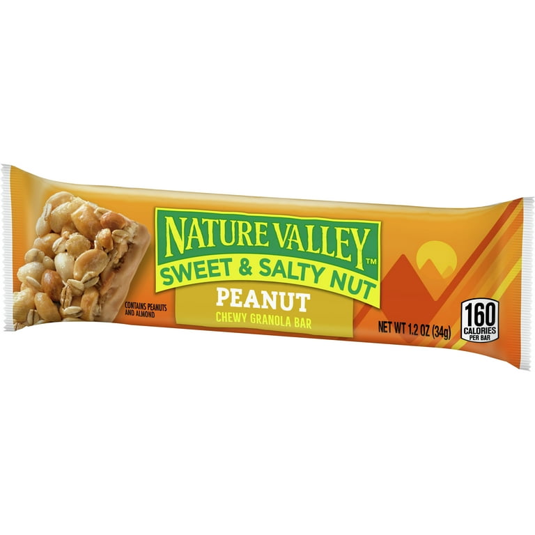 Granola Bars, Sweet and Salty Nut Peanut Cereal, 1.2 oz Bar, 16/Box Granola Bars, Sweet and Salty Nut Peanut Cereal, 1.2 oz Bar, 16/Box