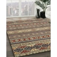 thumbnail image 2 of Ahgly Company Indoor Square Abstract Chestnut Brown Oriental Area Rugs, 5' Square, 2 of 6
