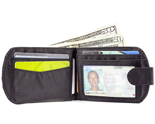 Big Skinny Womens Taxicat Bi-Fold Wallet Black