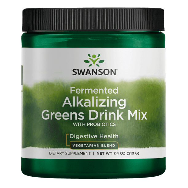 Swanson Fermented Alkalizing Greens Drink Mix 7.4 oz Powder Walmart