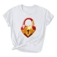 thumbnail image 3 of Jsaierl Valentine's Day Shirts Womens Plus Size Love Heart Graphic Tees Trendy Short Sleeve Blouse Crewneck Dressy Casual T-shirt Tops Womens Spring Fashion, 3 of 4