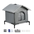 thumbnail image 2 of Casa cueva refrescante para gatos, transpirable, resistente a la intemperie, multifuncional, condominio para mascotas L, 2 of 8