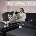 thumbnail image 4 of LLappuil Modular Sectional Sofa, 8 Seat Modular Sectional Sofa Convertible Sleeper Sofa Bed, Oversized Deep Seat Chenille Sofa for Living Room, 4 of 9
