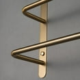 thumbnail image 3 of O'force THREE Stagger Layers Towel Rack 304 Stainless Steel Towel Bars Bathroom Accessories Set Brushed Gold 27.56 inches KJWY003JIN-70CM, 3 of 6