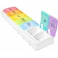 thumbnail image 1 of Weekly Pill Organizer 2 Times a Day, BPA Free 7 Day Pill Box Case Medicine Organizer Easy Push Button Design, Tablet Box with Large Compartments to Hold Vitamins, Supplements and Medication, 1 of 8