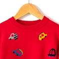thumbnail image 5 of Hbdhejl Sweater For Boys Cartoon Cars Prints Sweater Long Sleeve Warm Knitted Pullover Knitwear Tops Sweater Red 4-5 Years, 5 of 5