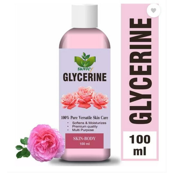 Sunfly Glycérine 100 % Pure et Naturelle pour la Beauté et les Soins de la Peau Nettoyant pour le Visage Lot de 2 (Chacun 100 ml)