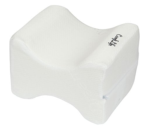 ComfiLife Orthopedic Knee Pillow for Sciatica Relief Memory Foam Wedge Contour 