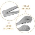 thumbnail image 3 of ABPETE Shell Tongs,Heavy Duty Stainless Steel Appetizer Tongs for Pastries Dishwasher Safe & Rust-Proof (2-Pack,Silver), 3 of 9