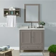 thumbnail image 4 of Alaterre Furniture Williamsburg 36 in. Bathroom Vanity - Freestanding Cabinet Without Sink - Wood Vanity with Soft-Close Doors, Gray, 4 of 9