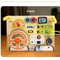 thumbnail image 3 of Tablero De Madera Para Niños Pequeños, Tablero Del Volante Del Coche, Estimulación De La Coordinación Mano-ojo, Educación Temprana Para Niños Para La Vida Diaria, 3 of 7