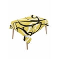 thumbnail image 2 of Yellow Geometric Tablecloth Rectangle Table Cloth 60x84, Waterproof Tablecloth Outdoor Table Cloth, Farmhouse Abstract Black White Striped Washable Table Cover for Kitchen Dinning Party, 2 of 8