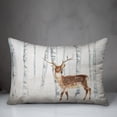 thumbnail image 3 of Creative Products Winter Deer Forest 14x20 Spun Poly Pillow, 3 of 3