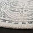 thumbnail image 3 of Safavieh Dip Dye Cyan Distressed Area Rug, Silver/Ivory, 7' x 7' Round, 3 of 7