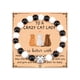 thumbnail image 1 of Pulsera de gato de piedra con imán negro, pulsera de gato atigrado naranja, pulsera de regalo para mujer loca con cabeza de gato plateada, 1 of 6