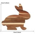 thumbnail image 3 of Wooden Bunny Cutting Board Decorative for Kitchen, 13.4"L x12.6"W Butcher Block, Dinner Serving Platter and Charcuterie Board, 3 of 8