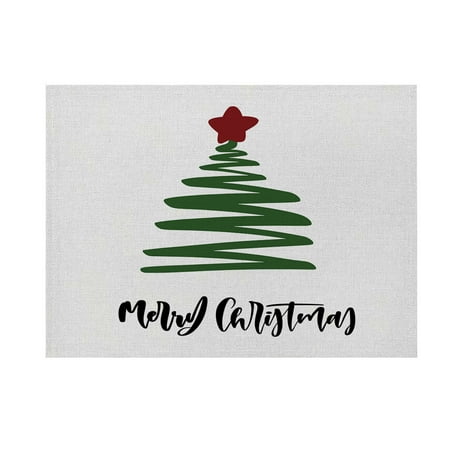 

EQWLJWE Christmas Placemat Family Table Atmosphere Arrangement Supplies Decorations Christmas Home Textiles Home Decor Holiday Clearance