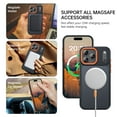 thumbnail image 3 of iPhone 17 Pro Case 6.3" - DOMAVER Magnetic Case Compatible with MagSafe | Translucent Matte Finish | Shockproof & Anti-Scratch Protection | for iPhone 17 Pro Case - Black/Orange, 3 of 7