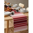 thumbnail image 6 of Red Vertical Striped Table Runner 90 Inches, Farmhouse Minimalist Abstract Lines Bed Runner Dresser Scarves Tabletop for Indoor Outdoor Parties/Ceremony/Banquet, 13" x 90", 6 of 8