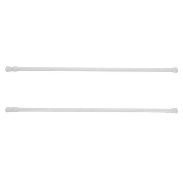 Weiweiguan 2pcs Carbon Steel Pole Multi-use Shower Curtain Rod Adjustable Telescopic Rod