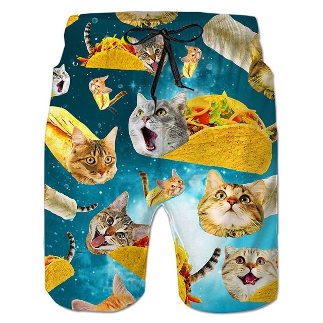 Short Graphique Ananas pour Hommes Été Décontracté Plage Maillot de Bain Séchage Rapide Mode