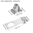 thumbnail image 2 of Uxcell 3'' Door Latch Hasp Lock Keyed Different Clasp with Screws, Black Silver 2 Pack, 2 of 6