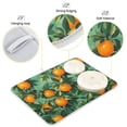 thumbnail image 4 of Yayeee Dish Drying Mat for Kitchen Counter Ultra Absorbent Easy Clean Pad 18x16", Orange Tree Pattern, 4 of 7