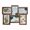 Rustic Brown, variant on 6 Panel Staggered Integrated Wooden Collage Photo Frame Gallery Wall Hanging Decor, Holds 4x6 Inch Family Travel Pictures, Rustic Brown