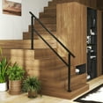 thumbnail image 2 of Gymax Metal Handrail 0-5 Steps w/Flexible Angle Adjustment Installation Kit for Deck, 2 of 10