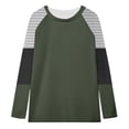 thumbnail image 3 of WEAIXIMIUNG T-Shirt Décontracté à Manches Longues pour Femmes, Col Rond Ample, Rayé, pour la Saint-Valentin, 3 of 3