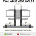 thumbnail image 4 of FrostHike Soundbar Mount Sound Bar TV Mount for Mounting Above or Under TV , Sound Bar Mount Up to 13.2 Lbs, Two Removable and Lockable Hooks for Back or Bottom Holes, 4 of 5
