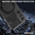 thumbnail image 5 of Design for Samsung Galaxy S20 FE Case  Built in Stand & Ring Holder[Compatible with MagSafe],  Grade Shockproof Protective Phone Case for Samsung S20 FE 4G/5G, Black, 5 of 16