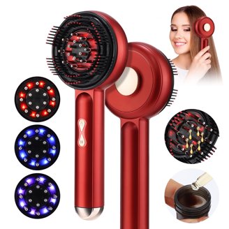 HQX Laser Scalp Massager Comb, Red Blue Light Therapy, Hair Growth